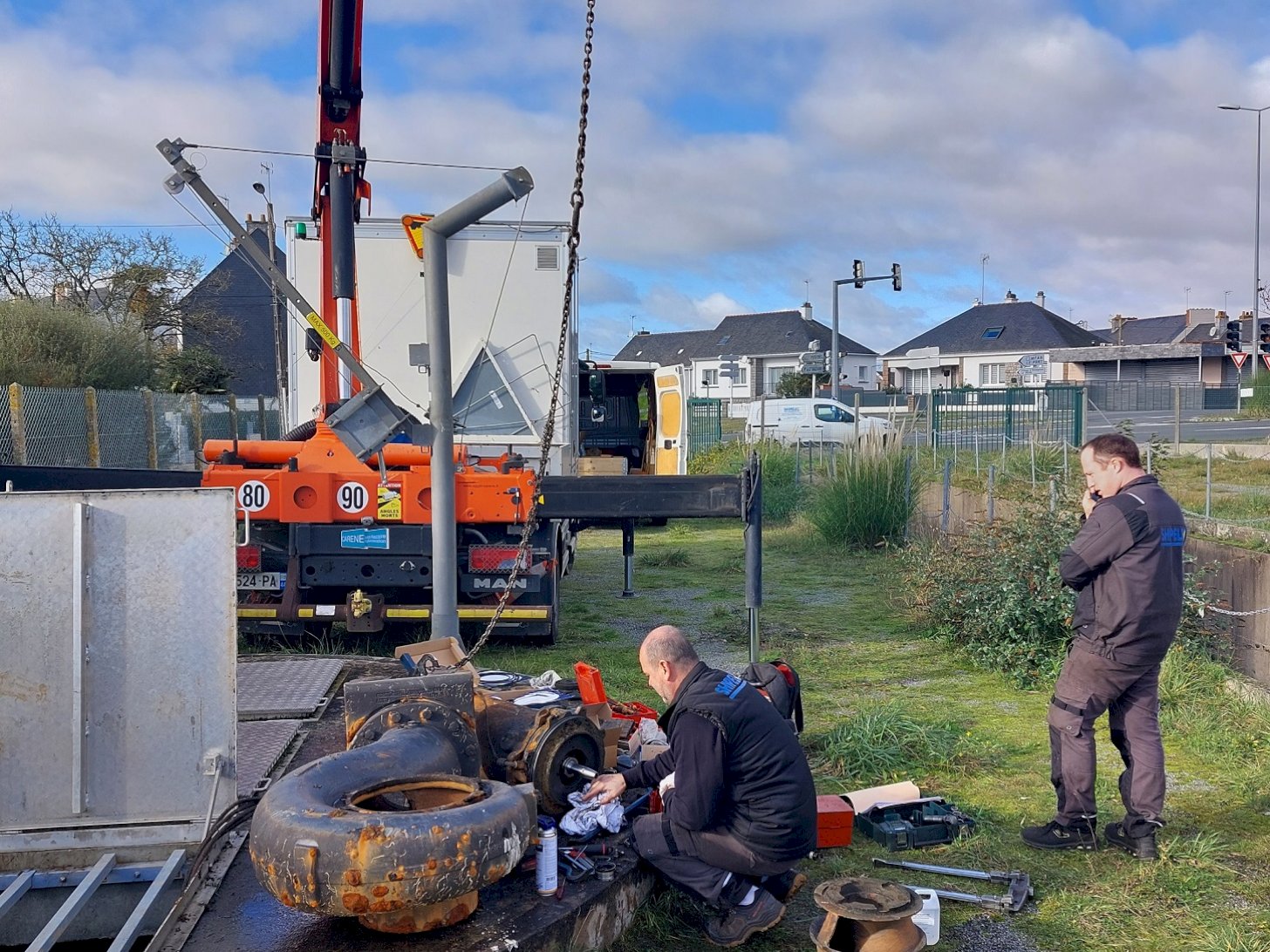 Maintenance pompes d'eaux de pluie